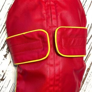 Zoomies Red and Gray Dog Rain Jacket